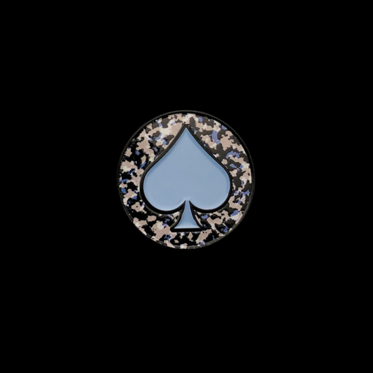 Camo Spade Ball Marker - Blue