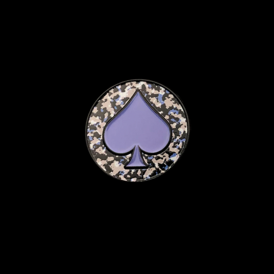 Camo Spade Ball Marker - Violet Blue